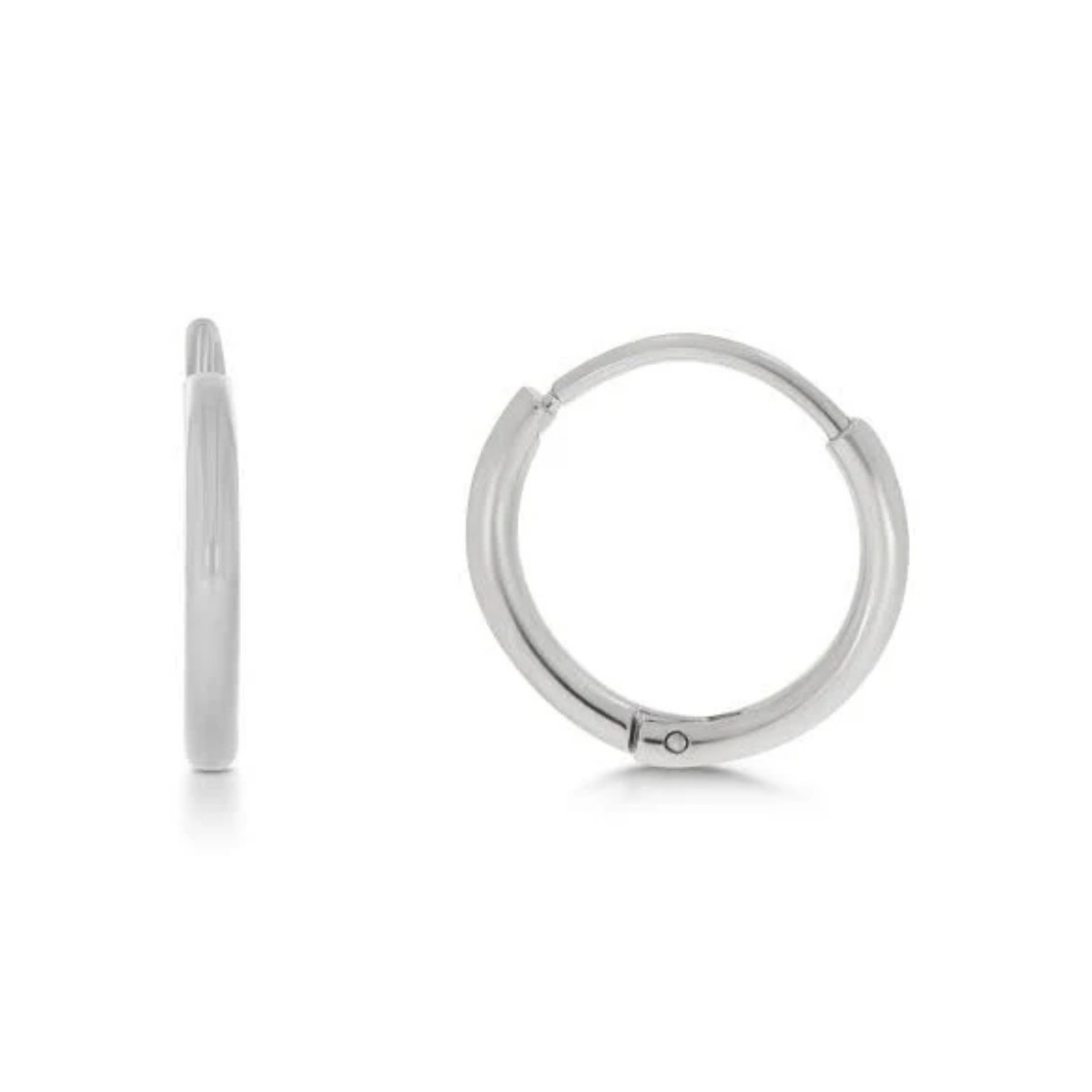 Hey Harper Dazzling Loop Huggy Earrings Silver Waterproof Nwt